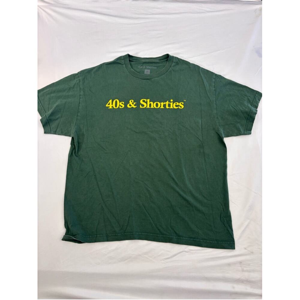Men's 40s & Shorties T-shirt XL Green Crew Neck Short Sleeve Cotton